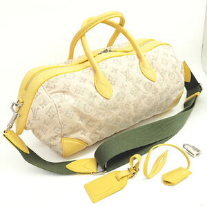 Louis Vuitton Round Speedy Boston Jaune Monogram Denim Bag